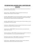 ISP 203B NATURAL HAZARDS EXAM 1 QUESTIONS AND ANSWERS