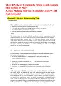 Test Bank for Community & Public Health Nursing 8th Edition by Mary A&period; Nies & Melanie McEwen &vert; 2026 Updated
