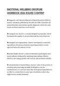 EMOTIONAL WELLBEING DISCIPLINE WORKBOOK 2026 SOLVED CONTENT