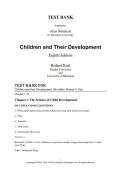 Test Bank for Children and Their Development 8th Edition by Robert V&period; Kail &vert; 2026 Updated