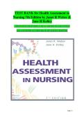 Health Assessment in Nursing Test Bank 7th Edition Weber & Kelley ISBN 9781975161156 Updated 2026