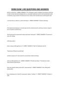 OMM EXAM 1 M2 QUESTIONS AND ANSWERS