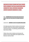 SOD RCCG YEAR 3 EXAM &lpar;ACTUAL EXAM&rpar; WITH CORRECT ACTUAL QUESTIONS AND CORRECTLY WELL DEFINED ANSWERS LATEST ALREADY GRADED A&plus; 2026