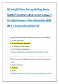 NGWA &lpar;EF&rpar; Mud Rotary Drilling Exam  Practice Questions And Correct Answers  &lpar;Verified Answers&rpar; Plus Rationales 2026  Q&A &vert; Instant Download Pdf