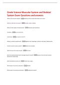Grade Science-Muscular System and Skeletal  System Exam Questions and answers  What is the muscular system&quest; - made up of the muscles that allow you to move  What are the kinds of muscles&quest; - Smooth&comma; cardiac&comma; skeletal  What are the 2 types of muscle action&quest;