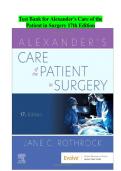 Test Bank for Alexander&rsquo;s Care of the Patient in Surgery 17th Edition by Rothrock 2026