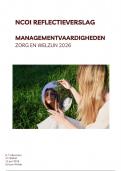 Voorbeeld NCOI Reflectieverslag Managementvaardigheden - Zorg en Welzijn 2026 - Cijfer 8