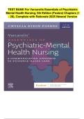 Test Bank for Varcarolis&rsquo; Essentials of Psychiatric Mental Health Nursing&comma; 5th Edition &lpar;Fosbre&rpar; &mdash; Complete Chapters 1&ndash;28 with Detailed Rationales &lpar;Newest 2026 Version&comma; ISBN 9780323810302&rpar;