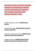 OB EXAM 1 GALEN COLLEGE OF NURSING EXAM&lpar;ACTUAL EXAM&rpar; WITH CORRECT ACTUAL QUESTIONS AND CORRECTLY WELL DEFINED ANSWERS LATEST ALREADY GRADED A&plus; 2026