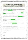 PL-300 Power BI Data Analyst Certification Study Guide 2025-2026