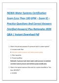 NGWA Water Systems Certification  Exam &lpar;Less Than 100 GPM &ndash; Exam K&rpar; &ndash;  Practice Questions And Correct Answers  &lpar;Verified Answers&rpar; Plus Rationales 2026  Q&A &vert; Instant Download Pdf 