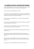 ULL NURSING 104 EXAM 1 QUESTIONS AND ANSWERS