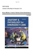 Test Bank for Anatomy & Physiology for Emergency Care 3rd Edition by Bryan Bledsoe & Frederic Martini &vert; 2026 Updated