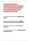 FDOT EARTHWORK LEVEL 1 EXAM&lpar;ACTUAL EXAM&rpar; WITH CORRECT ACTUAL QUESTIONS AND CORRECTLY WELL DEFINED ANSWERS LATEST ALREADY GRADED A&plus; 2026