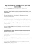 WGU C715 ORGANIZATIONAL BEHAVIOR QUESTIONS AND ANSWERS