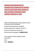 GENERAL REQUIREMENTS ICC EXAM&lpar;ACTUAL EXAM&rpar; WITH CORRECT ACTUAL QUESTIONS AND CORRECTLY WELL DEFINED ANSWERS LATEST ALREADY GRADED A&plus; 2026