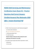 NGWA Well Servicing and Maintenance  Certification Exam &lpar;Exam N&rpar; &ndash; Practice  Questions And Correct Answers  &lpar;Verified Answers&rpar; Plus Rationales 2026  Q&A &vert; Instant Download Pdf 