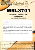 MRL3701 Assignment 1 &lpar;COMPLETE ANSWERS&rpar; Semester 1 2026 - DUE 2 March 2026