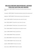 WGU D312 ANATOMY AND PHYSIOLOGY 1 DETAILED EXAM 2026 QUESTIONS AND