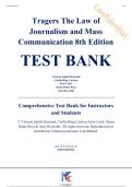  Trager's The Law of Journalism and Mass Communication&comma; 8th Edition &ndash; Victoria Smith Ekstrand&comma; Caitlin Ring Carlson&comma; Erin Coyle&comma; Susan Dente Ross&comma; Amy Reynolds &ndash; ISBN 9781071857922 &ndash; Complete Test Bank &lpar;All Chapters 1&ndash;12&rpar;