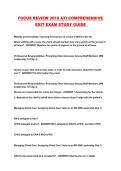 FOCUS REVIEW 2019 ATI COMPREHENSIVE EXIT EXAM STUDY GUIDE 