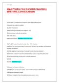 QMA Practice Test Questions & Answers &vert; 100&percnt; Correct Study Guide