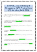 Certified Associate in Project Management CAPM Practice Exam 150 Questions Guide 2026