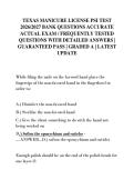 TEXAS MANICURE LICENSE PSI TEST  2026&sol;2027 BANK QUESTIONS ACCURATE  ACTUAL EXAM &sol; FREQUENTLY TESTED  QUESTIONS WITH DETAILED ANSWERS &vert;  GUARANTEED PASS &vert; GRADED A &vert; LATEST  UPDATE
