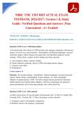 NBRC TMC CRT RRT ACTUAL EXAM TESTBANK 2026&sol;2027 &vert; Version 1 & Study Guide &vert; Verified Questions and Answers &vert; Pass Guaranteed - A&plus; Graded