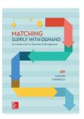 Solution Manual for Matching Supply with Demand An Introduction to Operations Management&comma; 5th Edition by Cachon