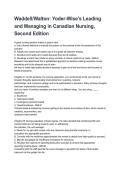 Waddell&sol;Walton&colon; Yoder-Wise's Leading and Managing in Canadian Nursing&comma; Second Edition Test Bank ISBN 9781771721684 A&plus; 2026&sol;2027