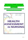 Test Bank for Health Assessment in Nursing&comma; 7th Edition by Janet R&period; Weber & Jane H&period; Kelley &mdash; Complete Chapter‑by‑Chapter Questions with Detailed Rationales &lpar;2026 Edition&comma; ISBN 9781975161156&rpar;