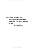 Test Bank for Psychiatric Nursing&colon; Contemporary Practice&comma; 7th Edition by Ann Boyd &mdash; Complete Chapter‑by‑Chapter Questions & Detailed Rationales &lpar;2026 Edition&comma; ISBN 9780323852547&rpar;