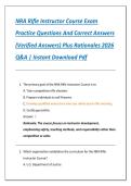 NRA Rifle Instructor Course Exam  Practice Questions And Correct Answers  &lpar;Verified Answers&rpar; Plus Rationales 2026  Q&A &vert; Instant Download Pdf 