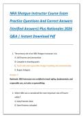 NRA Shotgun Instructor Course Exam  Practice Questions And Correct Answers  &lpar;Verified Answers&rpar; Plus Rationales 2026  Q&A &vert; Instant Download Pdf