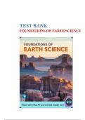 Test Bank for Foundations of Earth Science&comma; 9th Edition &vert; Lutgens&comma; Tarbuck & Tasa &vert; Latest Update 2026 &vert; Exam Prep Q&A