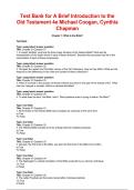 Test Bank for A Brief Introduction to the Old Testament 4th Edition by Michael Coogan & Cynthia Chapman &vert; All Chapters &vert; 2026 Updated