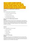 IICRC CCT CERTIFICATION 2026 &ndash; VERIFIED ANSWERS & DETAILED RATIONALES &vert; STAIN REMOVAL & SPOT TREATMENT GUIDE