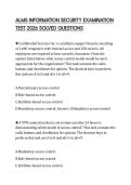 ALMS INFORMATION SECURITY EXAMINATION TEST 2026 SOLVED QUESTIONS