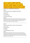 IICRC CCT CERTIFICATION EXAM 2026 &ndash; VERIFIED ANSWERS & DETAILED RATIONALES &vert; SAFETY & INDUSTRY STANDARDS