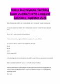 Maine Journeyman Plumbing Exam Questions with Complete Solutions &vert; Updated 2026