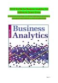 Test Bank for Business Analytics&comma; Third Edition by James Evans &vert; Latest Update 2026 Exam Prep Graded A&plus;