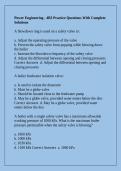 Power Engineering - 4B3 Practice Questions With Complete Solutions