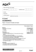 AQA A-level ECONOMICS Paper 3  Economic Principles and Issues 