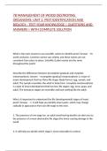 7B MANAGEMENT OF WOOD DESTROYING ORGANISMS&colon; UNIT 2&period; PEST IDENTIFICATION AND BIOLOGY - TEST YOUR KNOWLEDGE &vert; QUESTIONS AND ANSWERS &vert; WITH COMPLETE SOLUTION