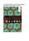 Test Bank for Robbins&comma; Cotran & Kumar Pathologic Basis of Disease 11th Edition &vert; 2026 update &vert; A&plus; Graded &vert; Solutions and Rationales 
