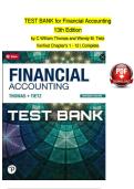Financial Accounting &lpar;13th Ed&period;&rpar; Thomas & Tietz &ndash; Complete Test Bank