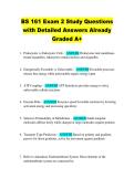 BS 161 Exam 2 Study Questions  with Detailed Answers Already  Graded A&plus;
