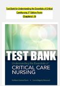 Test Bank for Understanding the Essentials of Critical Care Nursing&comma; Third Edition by Kathleen Perrin&comma; Carrie MacLeod &vert; Latest Update 2026 Exam Prep Graded A&plus;