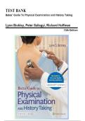 Test Bank for Bates&rsquo; Guide to Physical Examination and History Taking&comma; Thirteenth Edition by Lynn S&period; Bickley&comma; Peter G&period; Szilagyi &vert; Latest Update 2026 Exam Prep Graded A&plus;